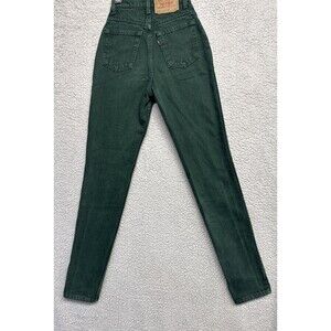 Vintage 90's Levis 512 Jeans Womens 1 JR M (ACT 22x30) Green Slim Tapered Leg.